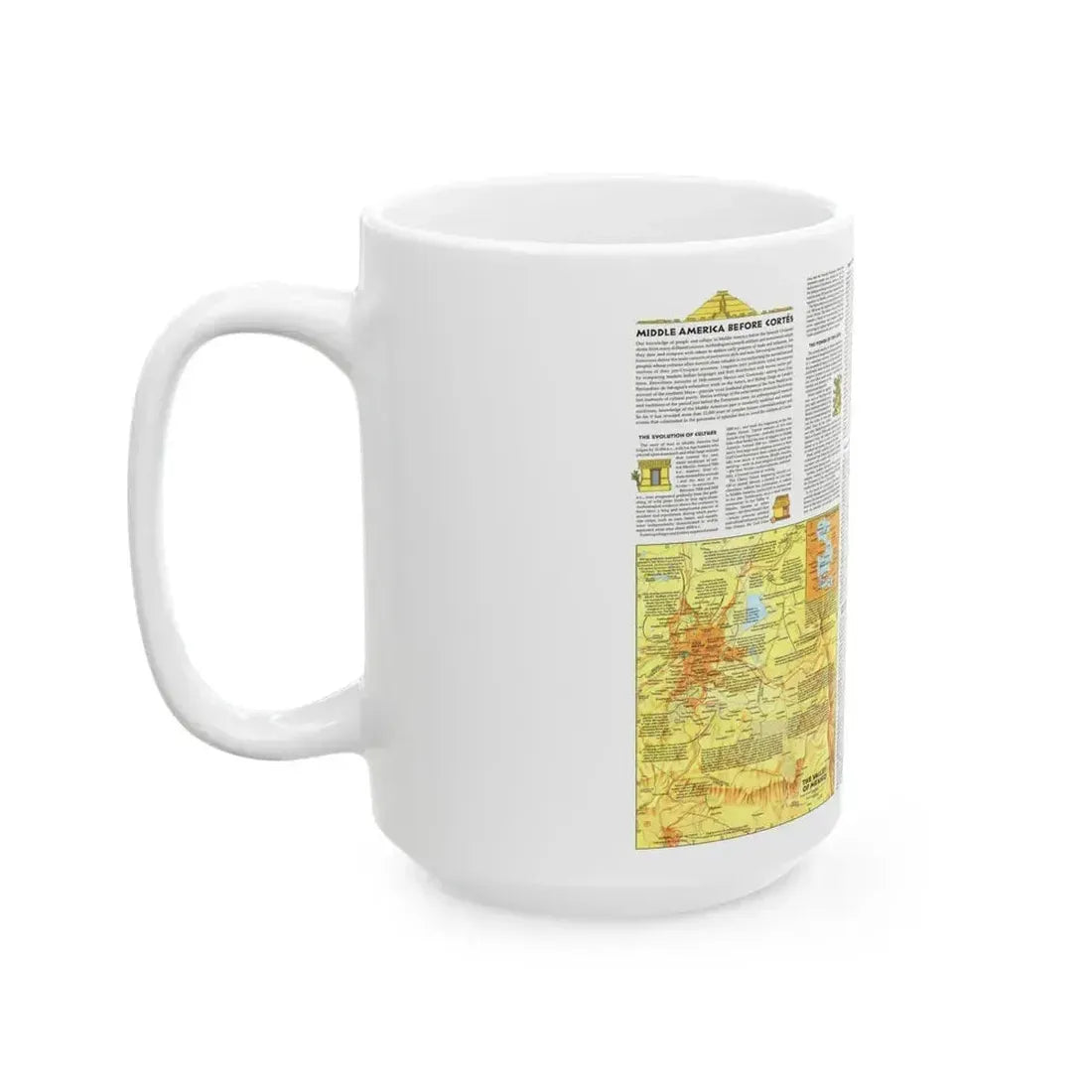 Central America - Archeological Map 2 (1968) (Map) White Coffee Mug - Go Mug Yourself