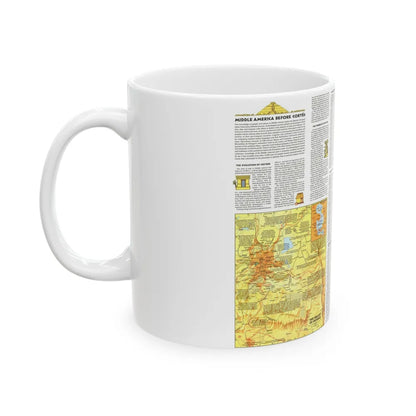 Central America - Archeological Map 2 (1968) (Map) White Coffee Mug-Go Mug Yourself