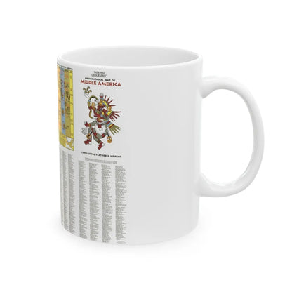 Central America - Archeological Map 2 (1968) (Map) White Coffee Mug-Go Mug Yourself