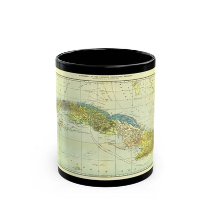 Central America - Cuba (1906) (Map) Black Coffee Mug-11oz-Go Mug Yourself