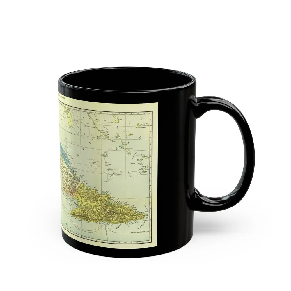 Central America - Cuba (1906) (Map) Black Coffee Mug-Go Mug Yourself