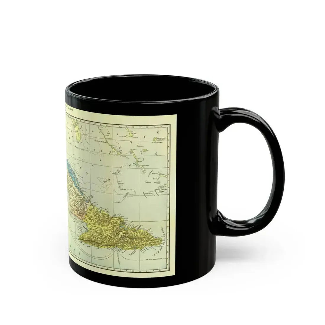 Central America - Cuba (1906) (Map) Black Coffee Mug - Go Mug Yourself