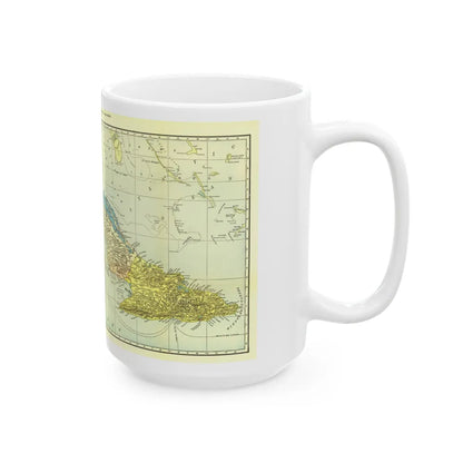 Central America - Cuba (1906) (Map) White Coffee Mug-Go Mug Yourself