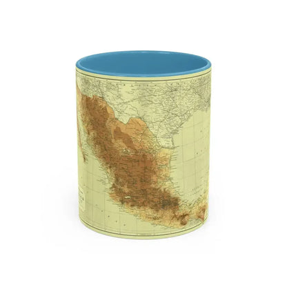 Central America & Mexico (1911) (Map) Accent Coffee Mug 11oz Light Blue - Go Mug Yourself