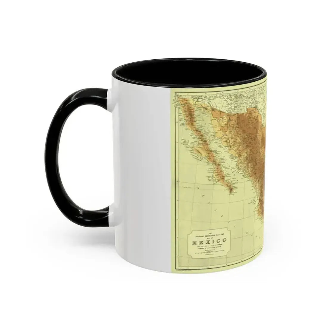 Central America & Mexico (1911) (Map) Accent Coffee Mug - Go Mug Yourself