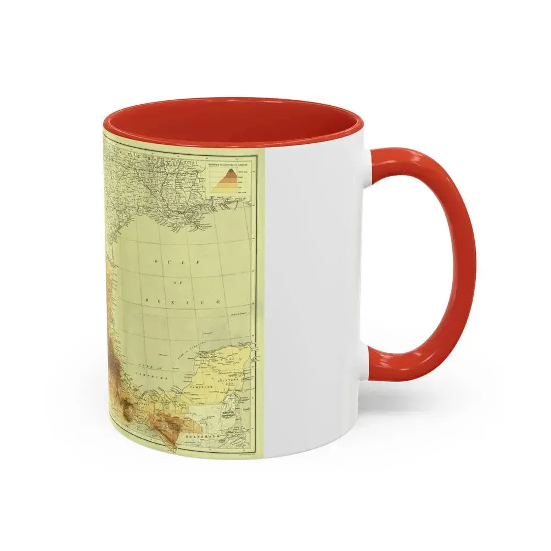 Central America & Mexico (1911) (Map) Accent Coffee Mug - Go Mug Yourself