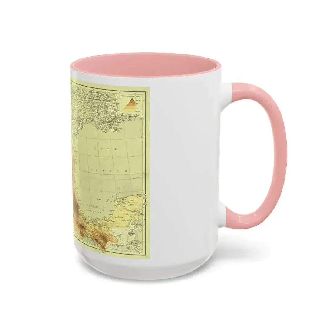 Central America & Mexico (1911) (Map) Accent Coffee Mug - Go Mug Yourself