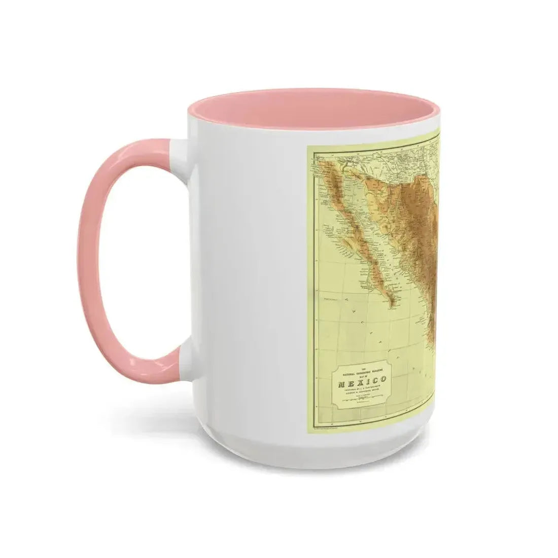 Central America & Mexico (1911) (Map) Accent Coffee Mug - Go Mug Yourself