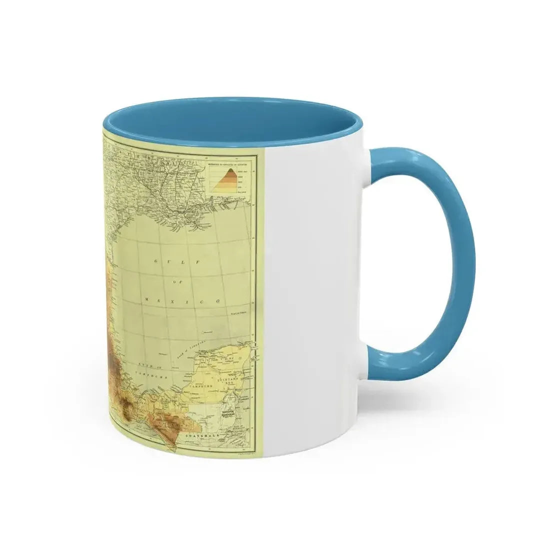 Central America & Mexico (1911) (Map) Accent Coffee Mug - Go Mug Yourself