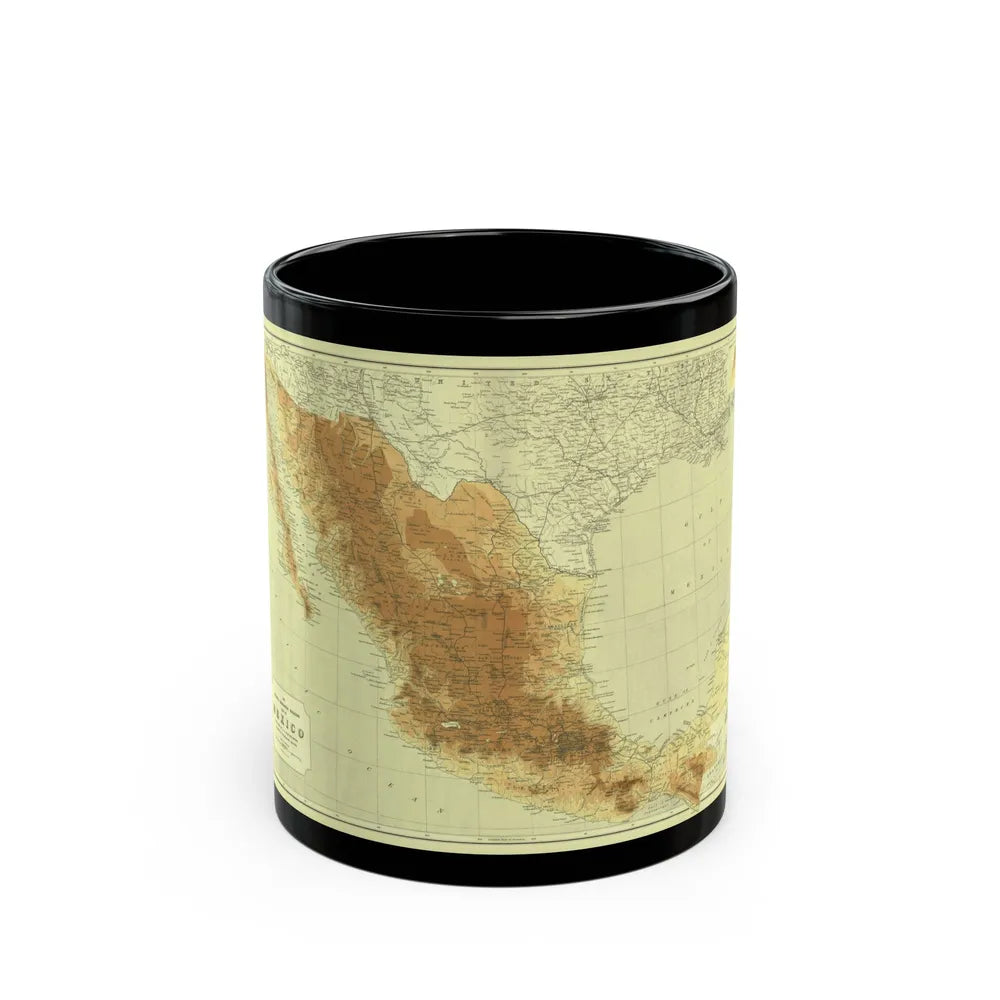 Central America & Mexico (1911) (Map) Black Coffee Mug-11oz-Go Mug Yourself