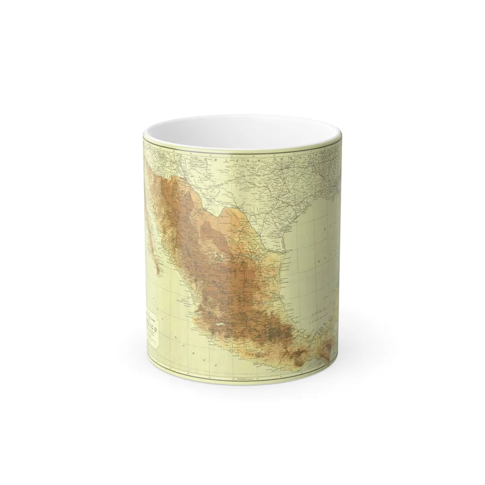 Central America & Mexico (1911) (Map) Color Changing Mug 11oz-11oz-Go Mug Yourself