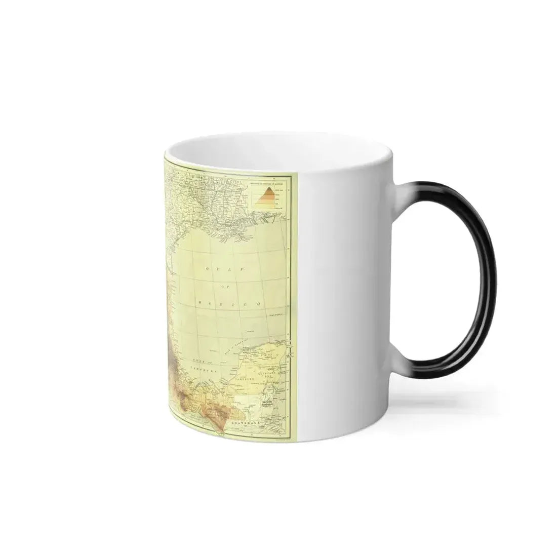 Central America & Mexico (1911) (Map) Color Changing Mug 11oz - Go Mug Yourself