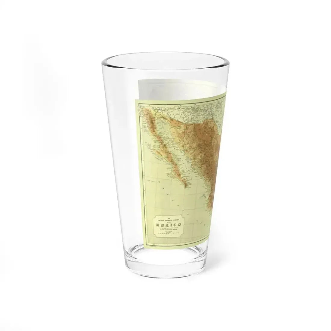 Central America & Mexico (1911) (Map) Pint Glass 16oz - Go Mug Yourself