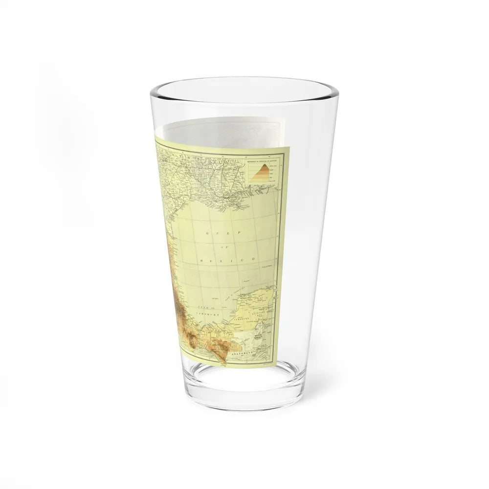 Central America & Mexico (1911) (Map) Pint Glass 16oz-Go Mug Yourself