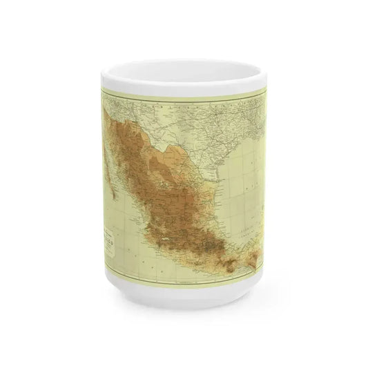 Central America & Mexico (1911) (Map) White Coffee Mug 15oz - Go Mug Yourself