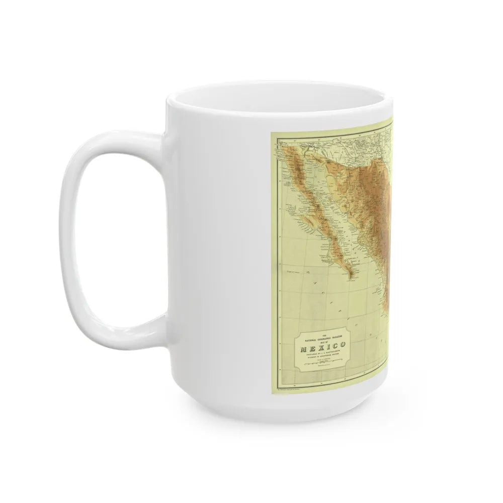 Central America & Mexico (1911) (Map) White Coffee Mug-Go Mug Yourself