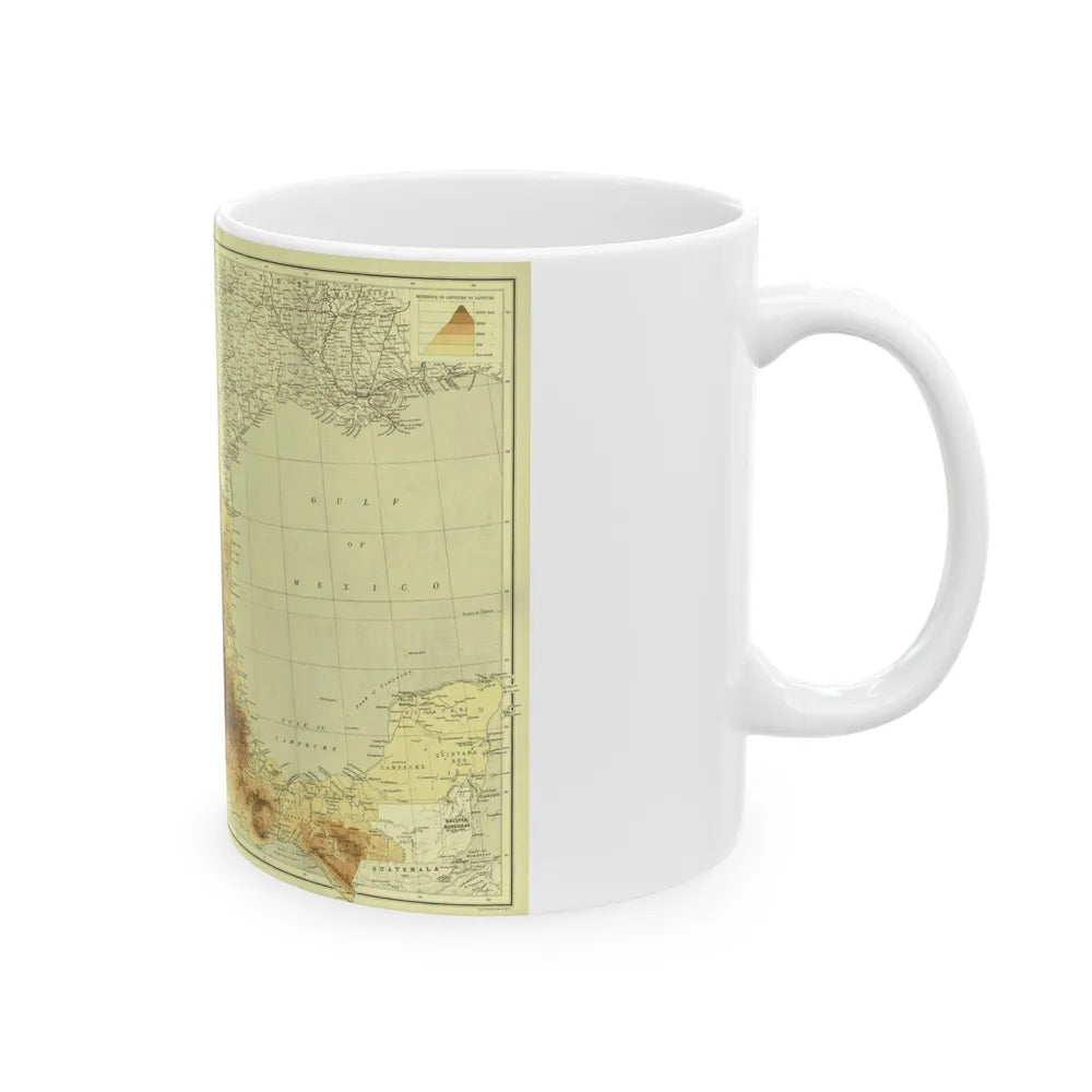 Central America & Mexico (1911) (Map) White Coffee Mug-Go Mug Yourself