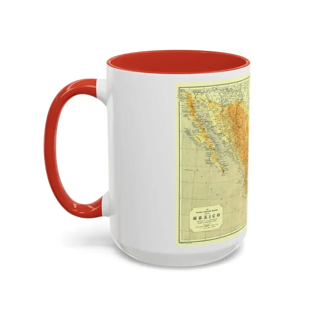 Central America & Mexico (1914) (Map) Accent Coffee Mug - Go Mug Yourself