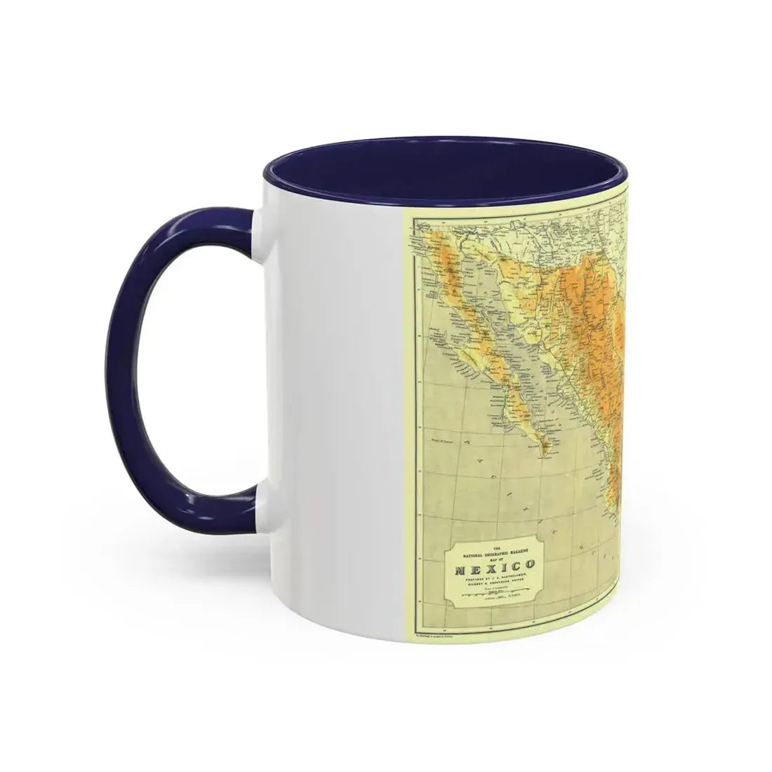 Central America & Mexico (1914) (Map) Accent Coffee Mug - Go Mug Yourself