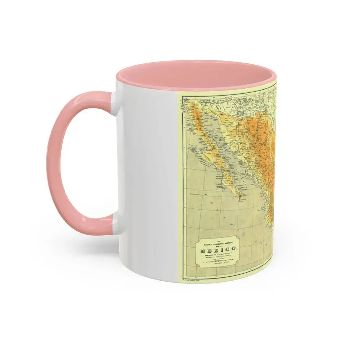 Central America & Mexico (1914) (Map) Accent Coffee Mug - Go Mug Yourself