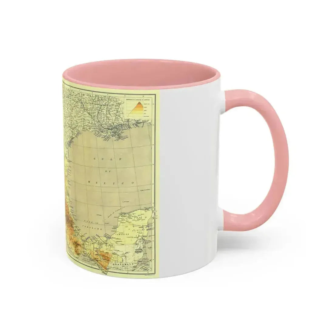 Central America & Mexico (1914) (Map) Accent Coffee Mug - Go Mug Yourself