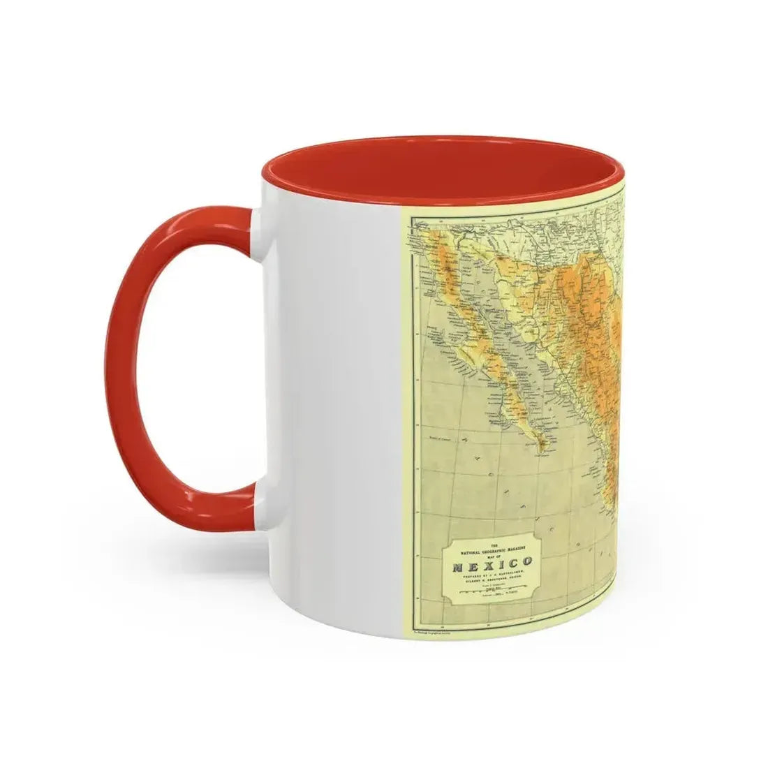 Central America & Mexico (1914) (Map) Accent Coffee Mug - Go Mug Yourself