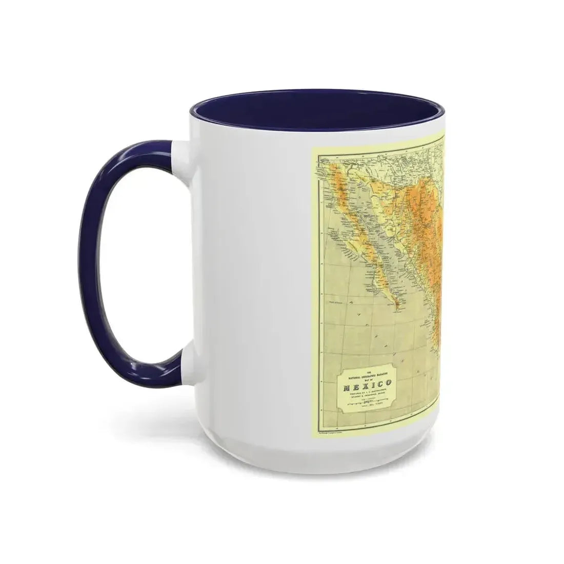 Central America & Mexico (1914) (Map) Accent Coffee Mug - Go Mug Yourself