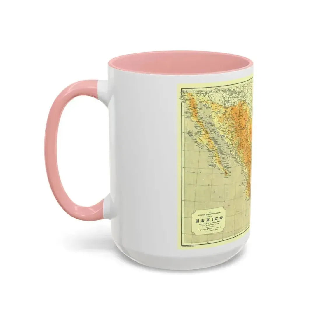 Central America & Mexico (1914) (Map) Accent Coffee Mug - Go Mug Yourself