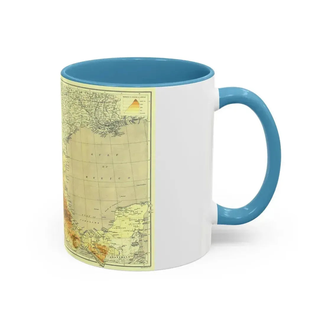 Central America & Mexico (1914) (Map) Accent Coffee Mug - Go Mug Yourself