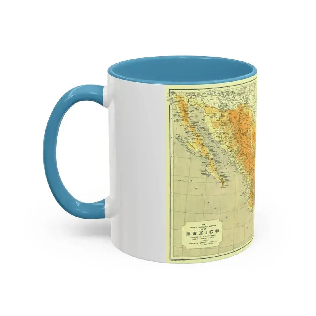 Central America & Mexico (1914) (Map) Accent Coffee Mug - Go Mug Yourself