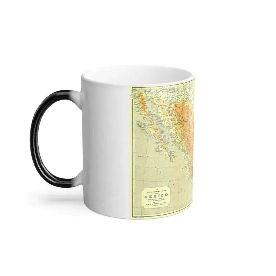 Central America & Mexico (1914) (Map) Color Changing Mug 11oz - Go Mug Yourself