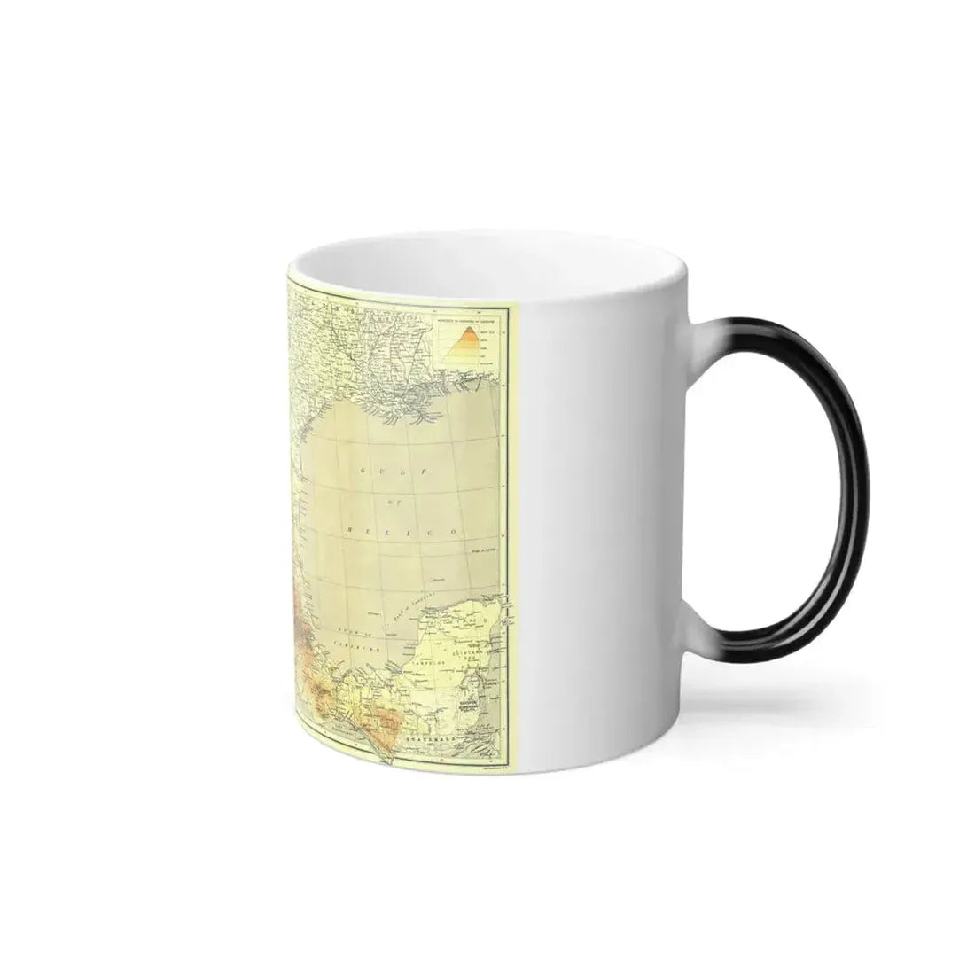 Central America & Mexico (1914) (Map) Color Changing Mug 11oz - Go Mug Yourself