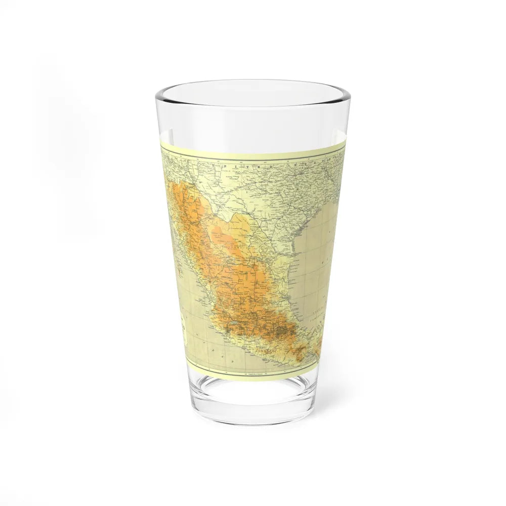 Central America & Mexico (1914) (Map) Pint Glass 16oz-16oz-Go Mug Yourself