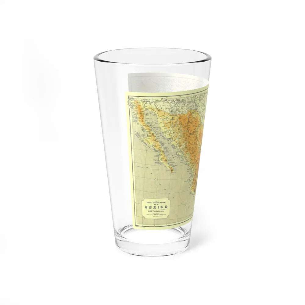 Central America & Mexico (1914) (Map) Pint Glass 16oz-Go Mug Yourself