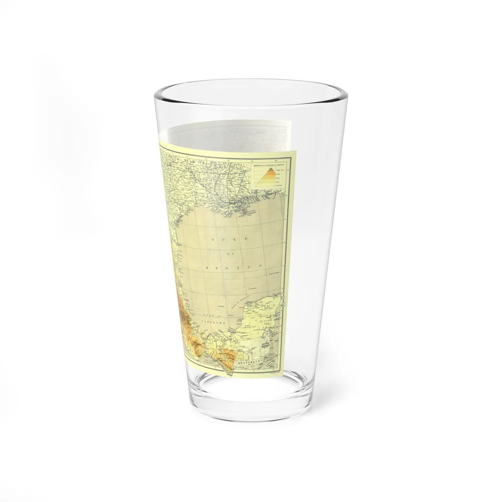 Central America & Mexico (1914) (Map) Pint Glass 16oz-Go Mug Yourself