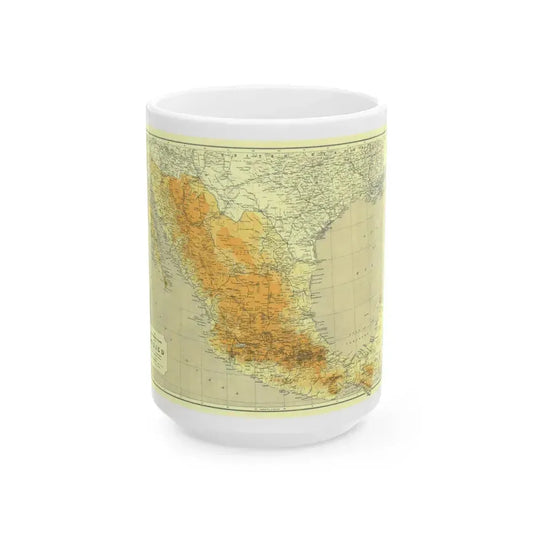 Central America & Mexico (1914) (Map) White Coffee Mug 15oz - Go Mug Yourself