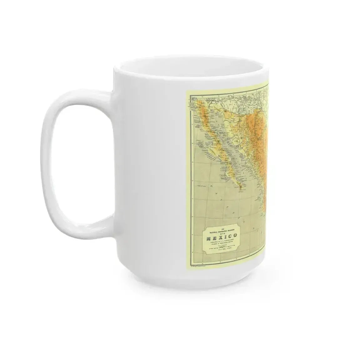 Central America & Mexico (1914) (Map) White Coffee Mug - Go Mug Yourself