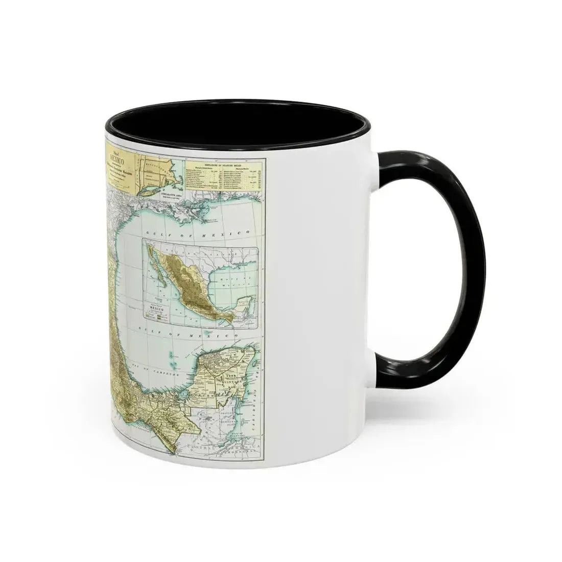 Central America & Mexico (1916) (Map) Accent Coffee Mug - Go Mug Yourself