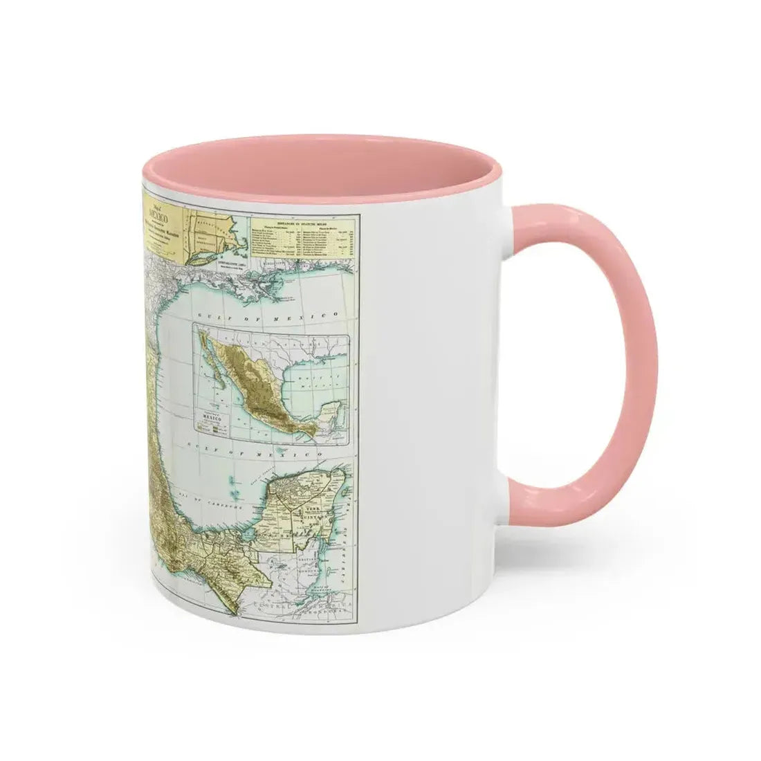 Central America & Mexico (1916) (Map) Accent Coffee Mug - Go Mug Yourself