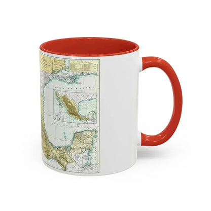 Central America & Mexico (1916) (Map) Accent Coffee Mug - Go Mug Yourself