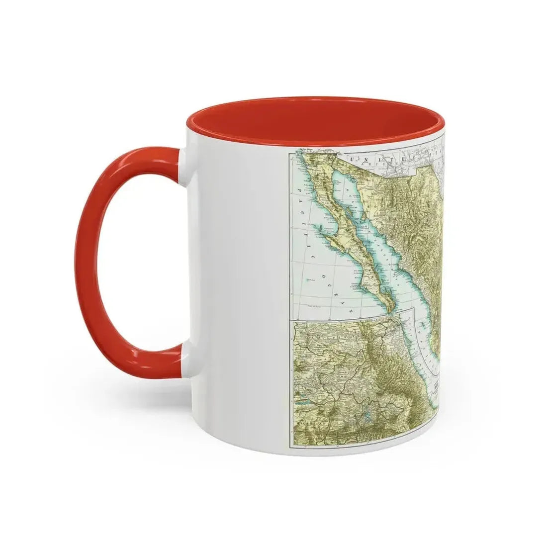 Central America & Mexico (1916) (Map) Accent Coffee Mug - Go Mug Yourself