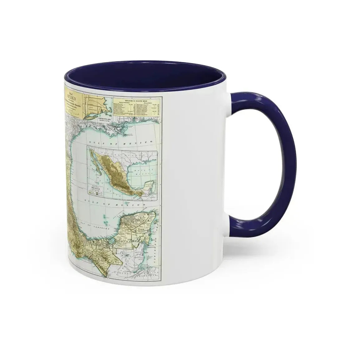 Central America & Mexico (1916) (Map) Accent Coffee Mug - Go Mug Yourself
