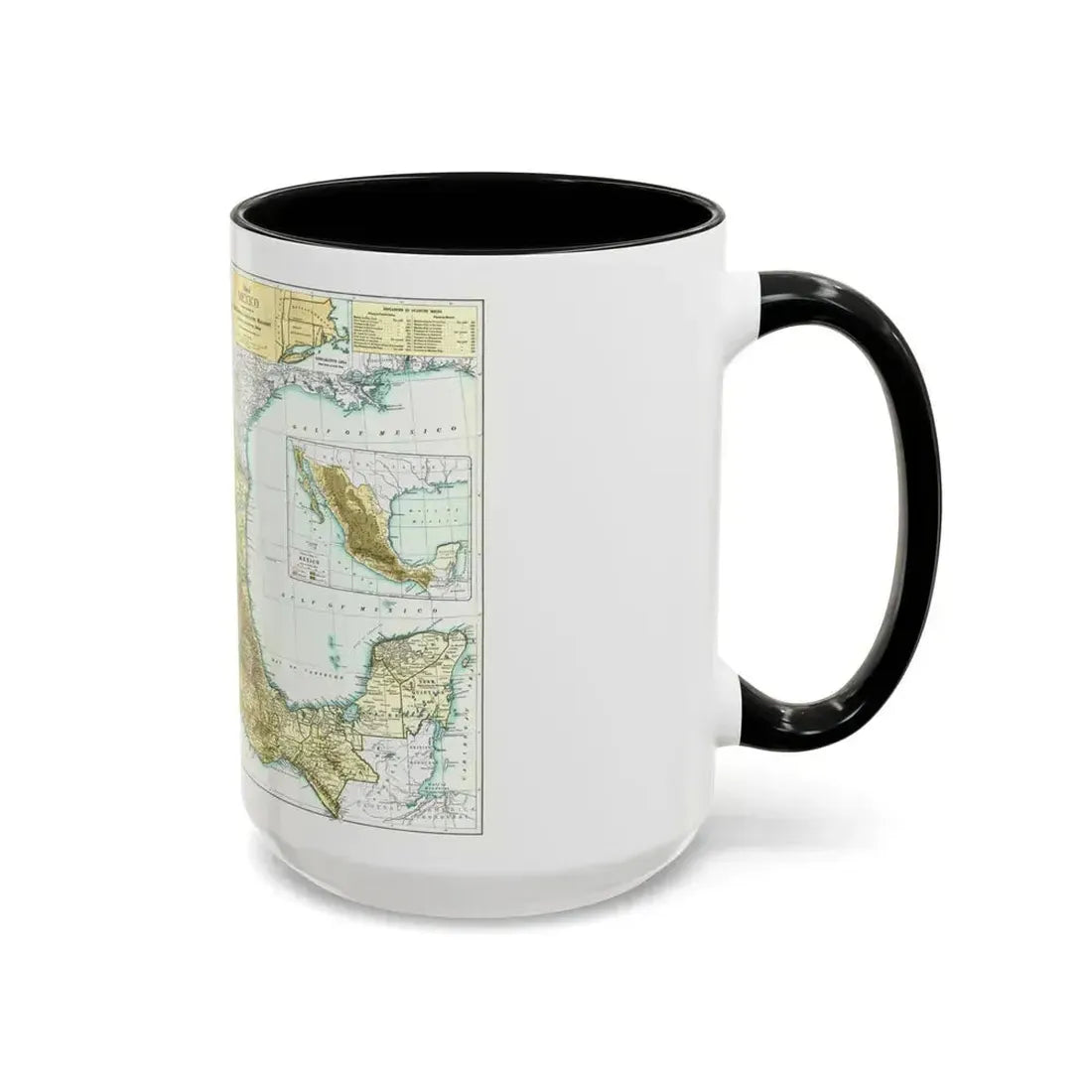 Central America & Mexico (1916) (Map) Accent Coffee Mug - Go Mug Yourself