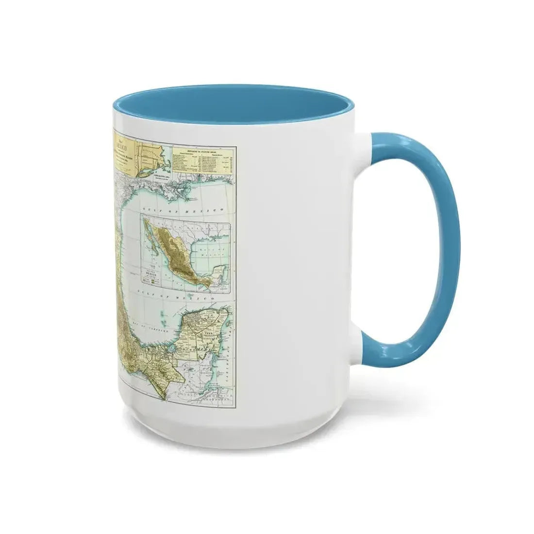 Central America & Mexico (1916) (Map) Accent Coffee Mug - Go Mug Yourself