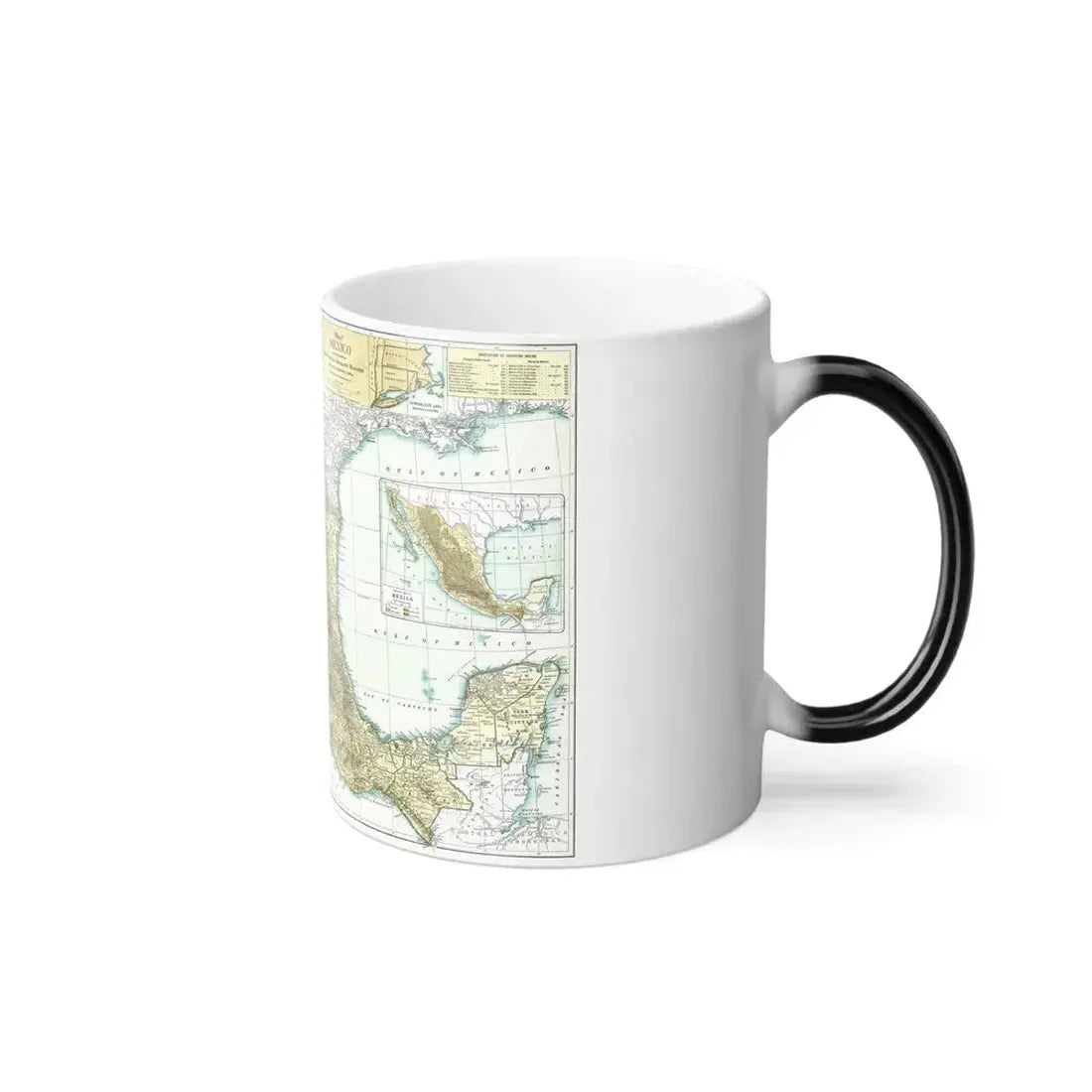 Central America & Mexico (1916) (Map) Color Changing Mug 11oz - Go Mug Yourself