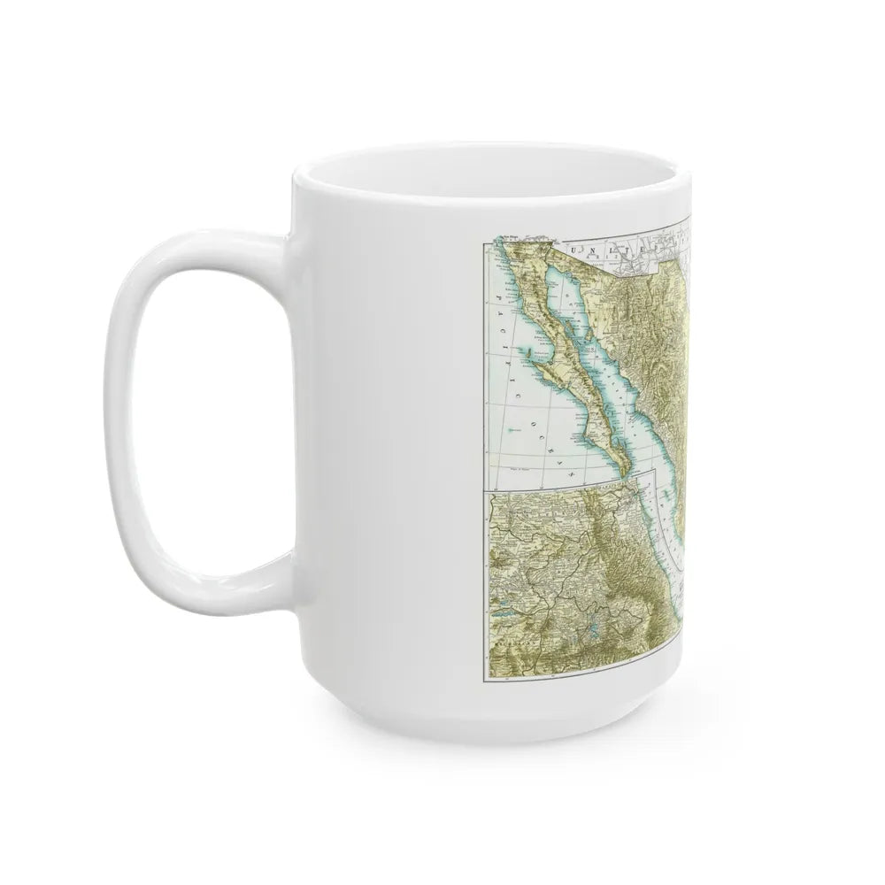 Central America & Mexico (1916) (Map) White Coffee Mug-Go Mug Yourself