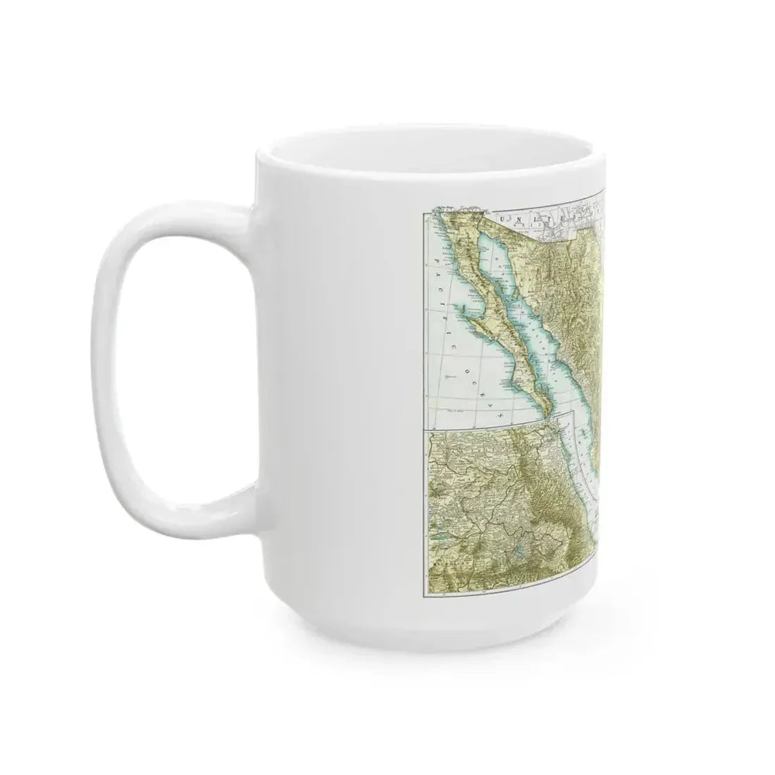 Central America & Mexico (1916) (Map) White Coffee Mug - Go Mug Yourself