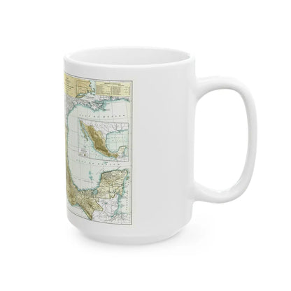 Central America & Mexico (1916) (Map) White Coffee Mug-Go Mug Yourself