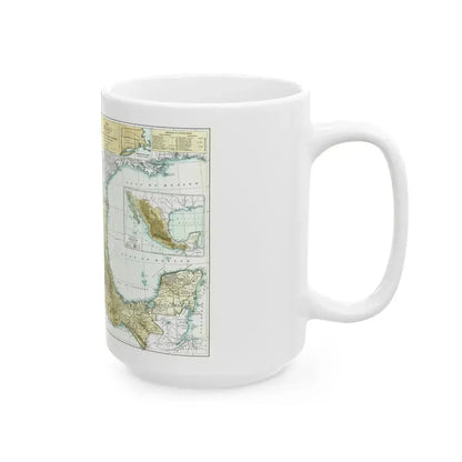 Central America & Mexico (1916) (Map) White Coffee Mug - Go Mug Yourself