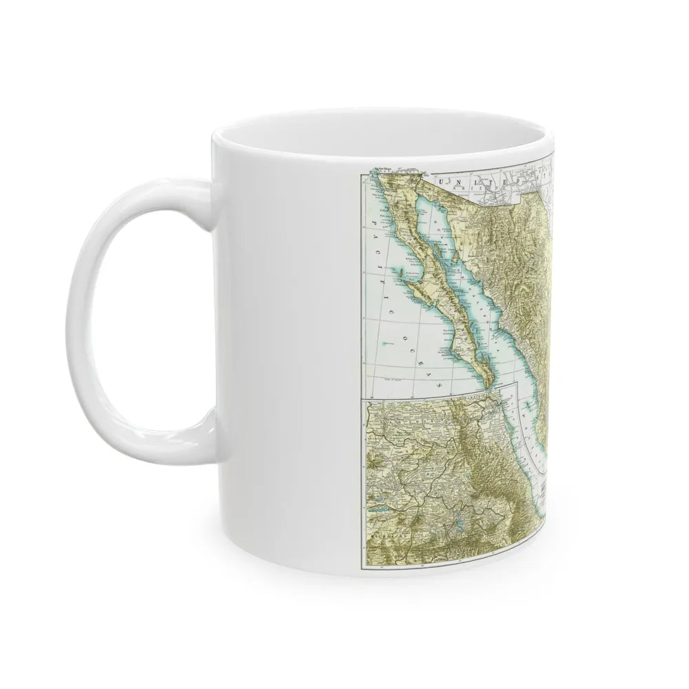 Central America & Mexico (1916) (Map) White Coffee Mug-Go Mug Yourself